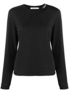 Calvin Klein Jeans Neck Logo Long-sleeve T-shirt - Black