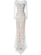 Zuhair Murad Embellished Fishtail Gown - Nude & Neutrals