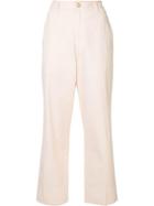 Bassike High Rise Tapered Pant - Pink