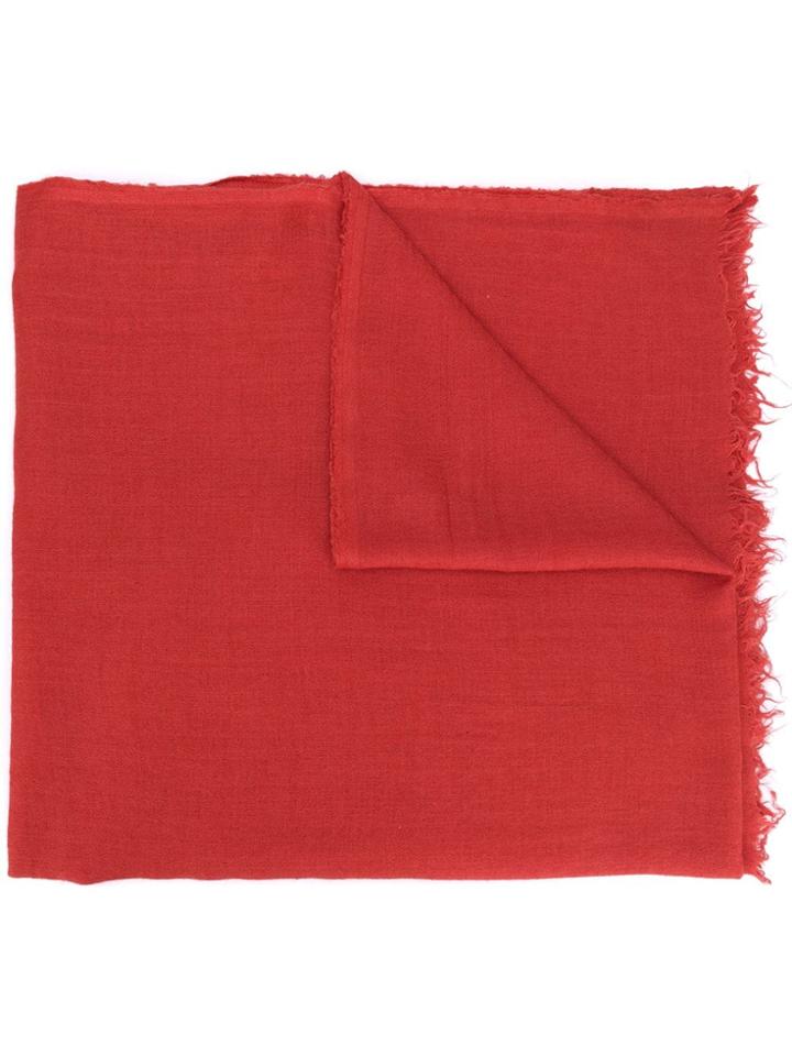 Rick Owens Long Draped Scarf - Red