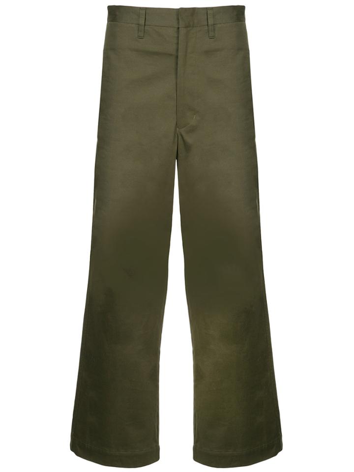 Bassike Cropped Tailored Trousers - Green