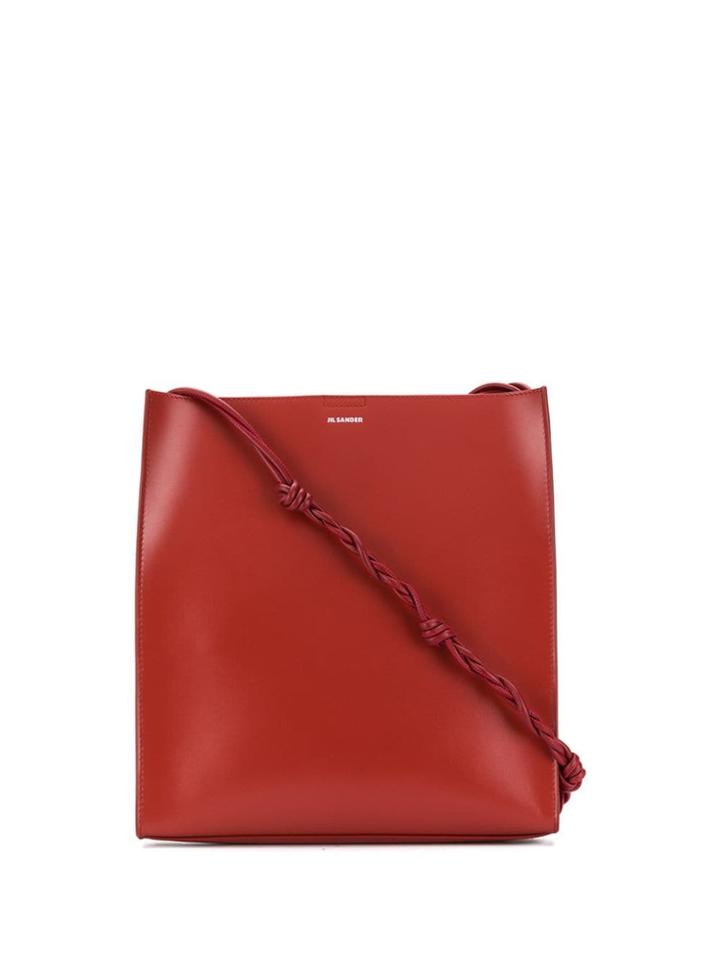 Jil Sander Woven Strap Shoulder Bag - Red