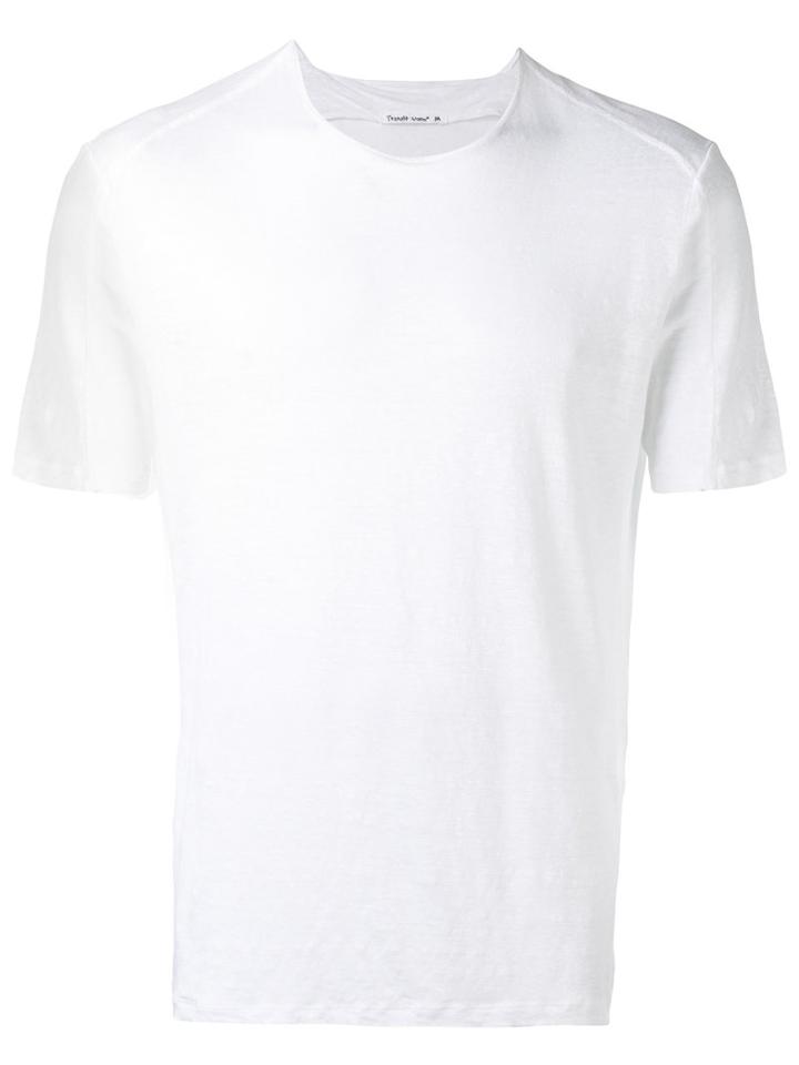 Transit - Sheer Round Neck T-shirt - Men - Cotton/linen/flax/polyamide - L, White, Cotton/linen/flax/polyamide