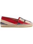 Gucci Gucci Logo Sylvie Canvas Espadrille - Multicolour