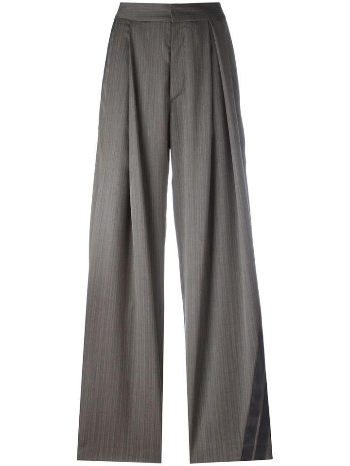 A.f.vandevorst 'party' Palazzo Trousers, Women's, Size: 36, Grey, Virgin Wool/spandex/elastane