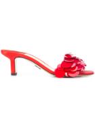 Paul Andrew Sequin Front Heeled Sandals - Red