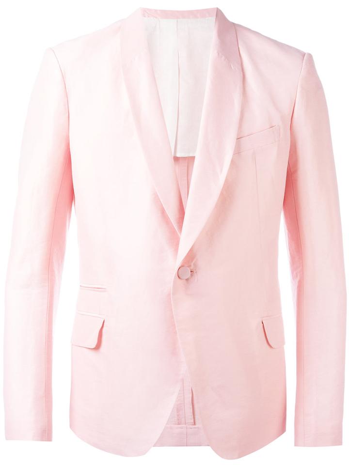Haider Ackermann Shawl Lapel Blazer, Men's, Size: 50, Pink/purple, Linen/flax