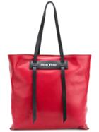 Miu Miu Logo Tote Bag - Red