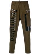 Dsquared2 Tapered Logo Print Trousers - Green