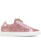 Philipp Plein Glitter Sneakers - Pink & Purple