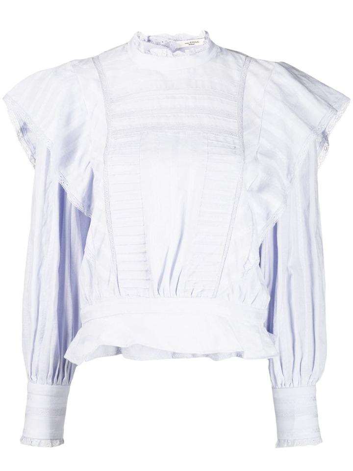 Isabel Marant Étoile Perla Frill-trim Blouse - Blue