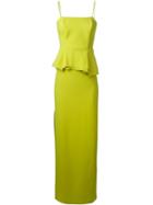 Chalayan Peplum Corset Dress - Green