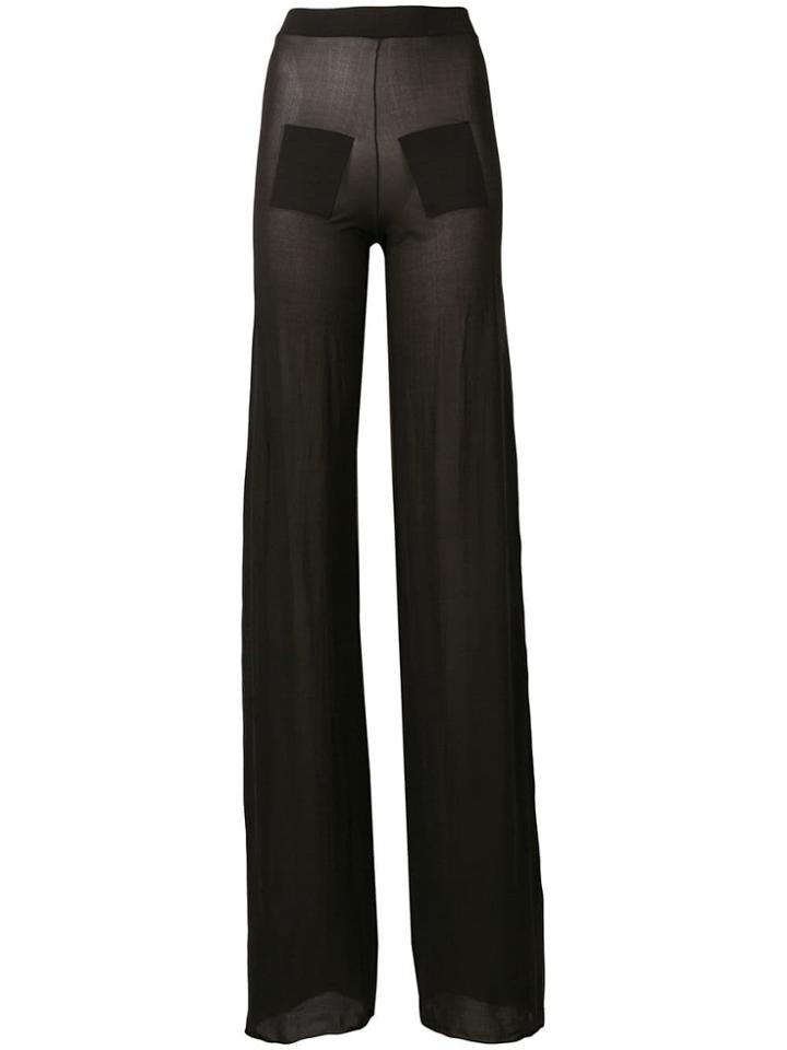 Courrèges Sheer Wide Leg Trousers - Brown