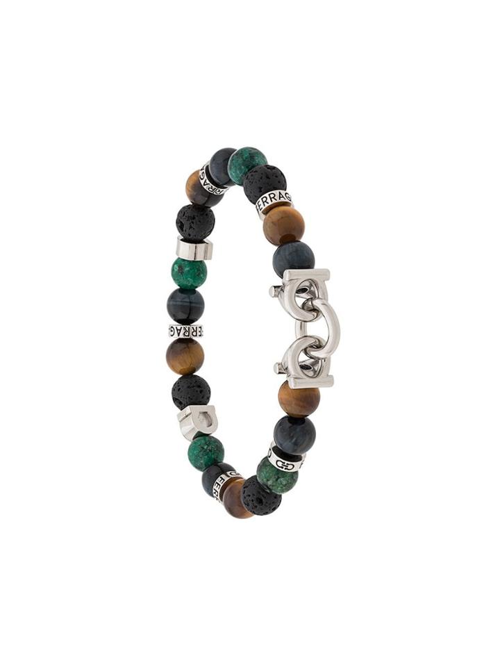 Salvatore Ferragamo Beaded Bracelet - Black