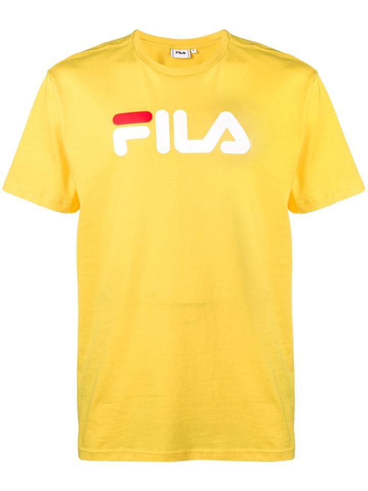 Fila Logo Print T-shirt - Yellow