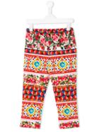 Dolce & Gabbana Kids Printed Casual Trousers, Girl's, Size: 6 Yrs