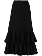Chloé Tiered A-line Skirt - Black