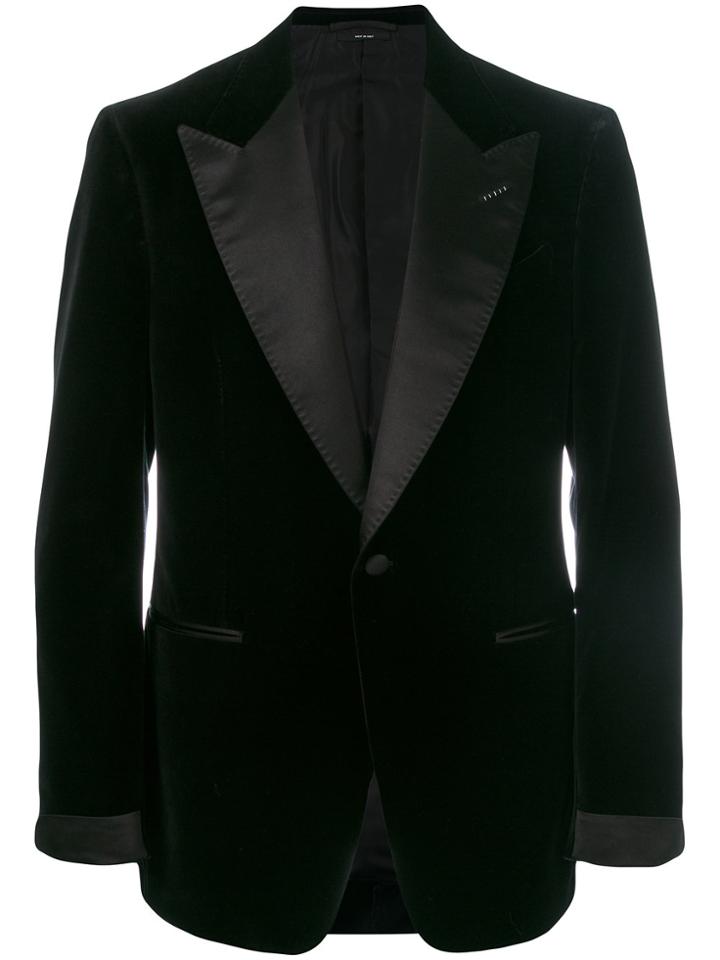 Tom Ford Stitching Detail Dinner Jacket - Black