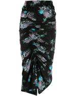 Preen By Thornton Bregazzi Becka Floral Draped Skirt - Black