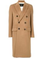 Dsquared2 - Classic Buttoned Coat - Women - Polyester/viscose/wool - 42, Brown, Polyester/viscose/wool