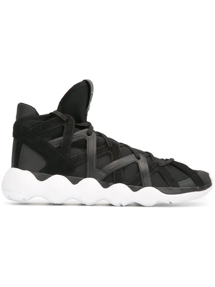 Y-3 Strappy Scalloped Sole Sneakers
