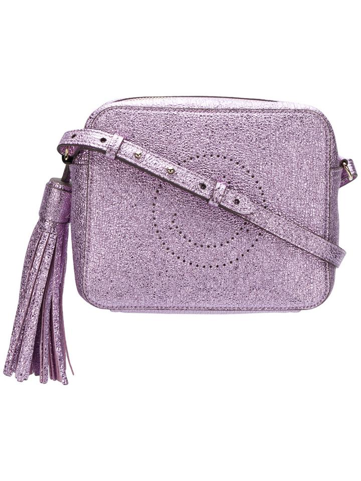 Anya Hindmarch - Smiley Face Crossbody Bag - Women - Lamb Skin - One Size, Pink/purple, Lamb Skin
