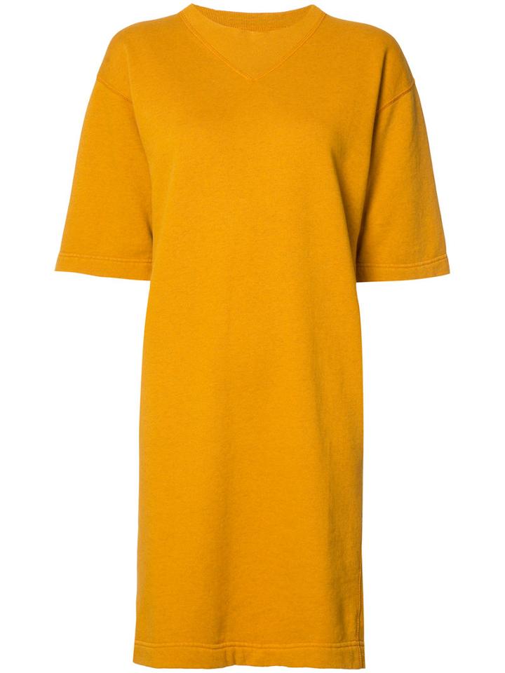 Isabel Marant Étoile Oversized T-shirt Dress, Women's, Size: 36, Yellow/orange, Cotton/polyester