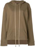 Unconditional Oversized Drawstring Hoodie - Brown