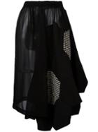 Comme Des Garçons Pre-owned Beehive Patchwork Skirt - Black