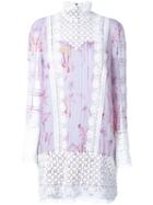 Giambattista Valli Floral Print Dress, Women's, Size: 42, Pink/purple, Silk