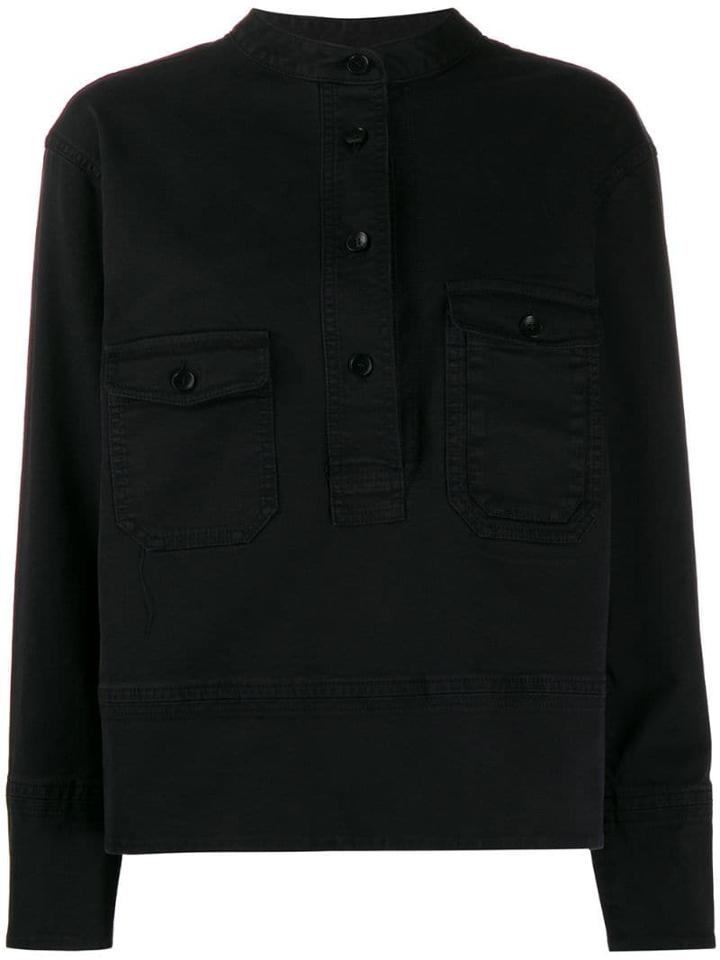 Ymc Long-sleeve Pullover Shirt - Black
