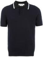 Marni Contrast Collar Polo Shirt, Men's, Size: 48, Blue, Cotton