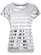 Isabelle Blanche - Striped 'paris' T-shirt - Women - Cotton - S, Grey, Cotton
