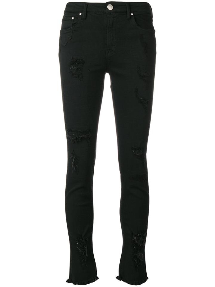 Don't Cry Ripped Skinny Jeans - Black