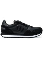 Emporio Armani Mesh Panel Sneakers - Black