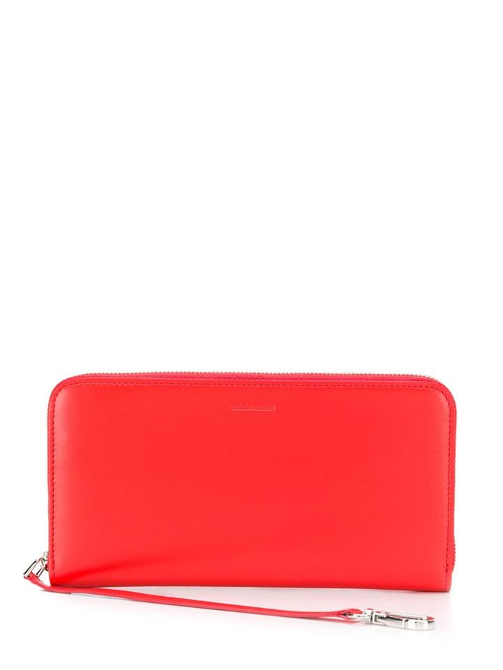 Jil Sander Zip Around Wallet - Red