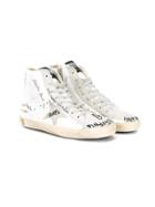 Golden Goose Deluxe Brand Kids Hi-top Lace Up Sneakers - White