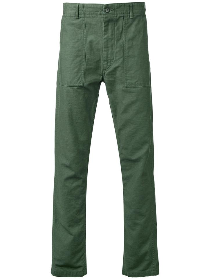 Orslow Loose Fit Trousers, Men's, Size: 4, Green, Cotton