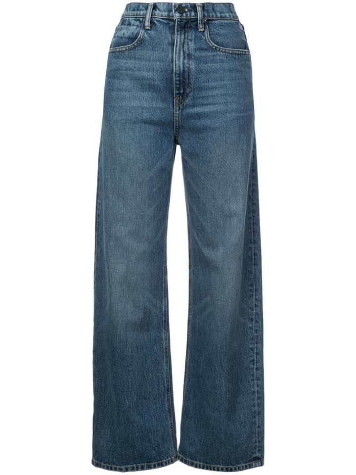 Alexander Wang High Waisted Straight Leg Jeans - Blue