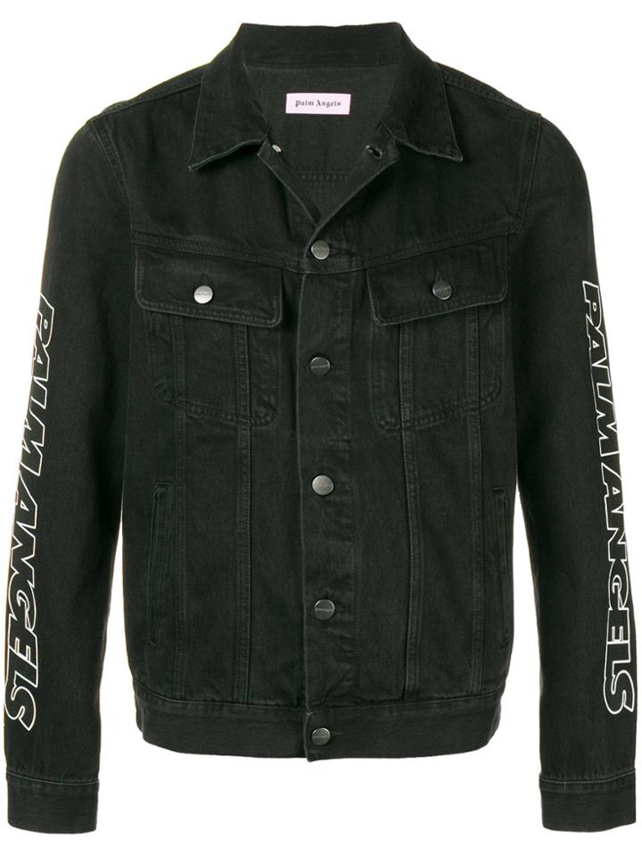 Palm Angels Side Printed Jacket - Black