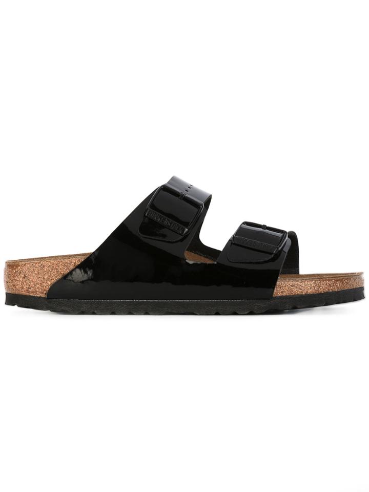 Birkenstock Buckled Sliders - Black