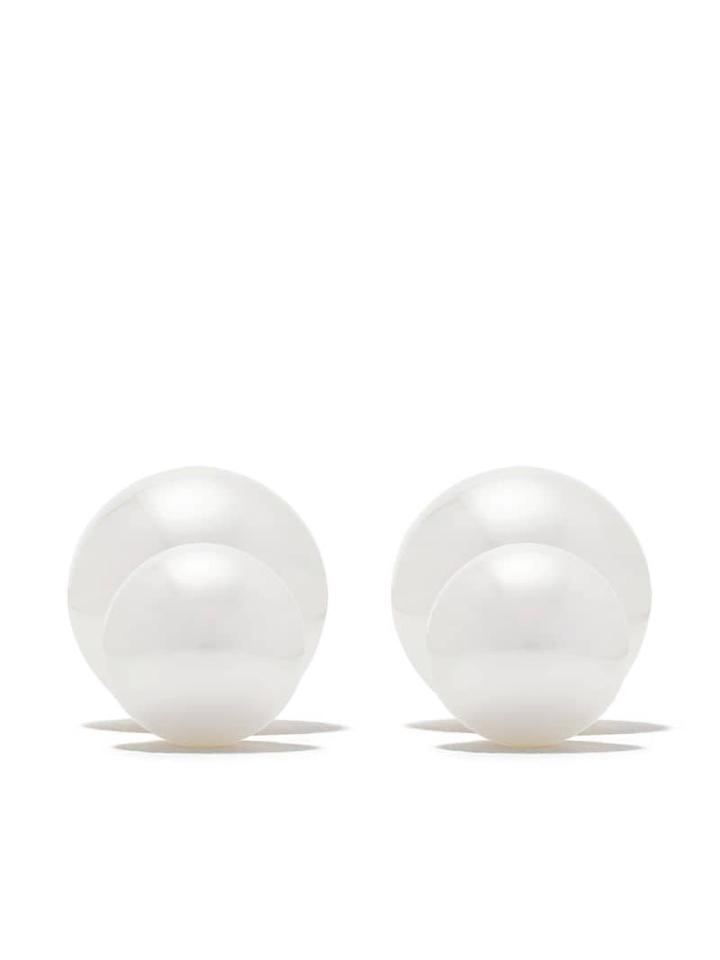 Yoko London 18kt Yellow Gold Duet Pearl Earrings - 6