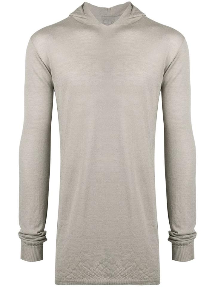 Rick Owens Hooded Jumper - Nude & Neutrals
