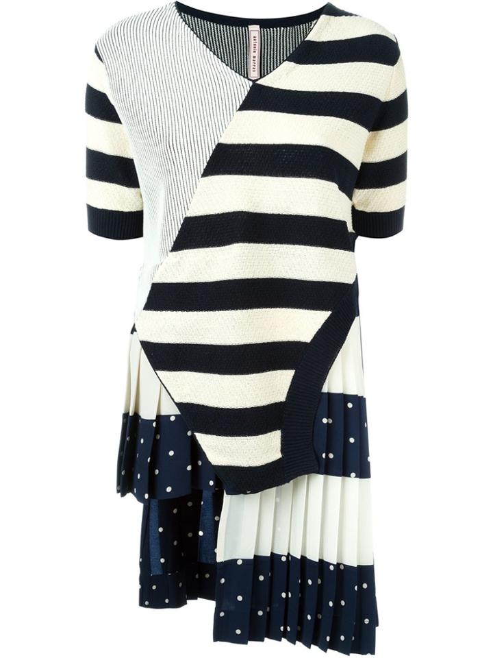 Antonio Marras Patch Striped Knitted Top - Blue