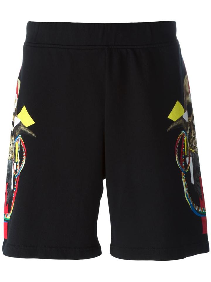 Marcelo Burlon County Of Milan 'batavia' Track Shorts, Men's, Size: Xs, Black, Cotton