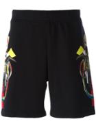 Marcelo Burlon County Of Milan 'batavia' Track Shorts, Men's, Size: Xs, Black, Cotton