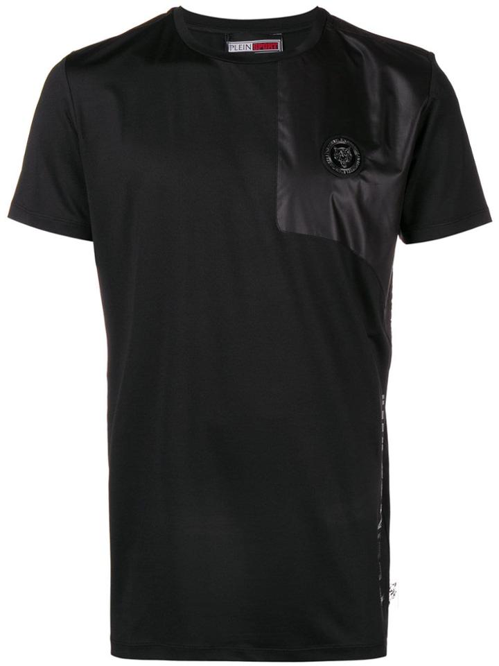 Plein Sport Contrast Panel T-shirt - Black