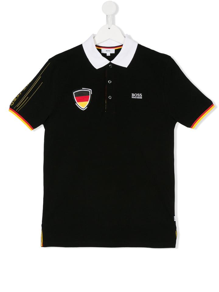 Boss Kids Teen Germany Polo Shirt - Black