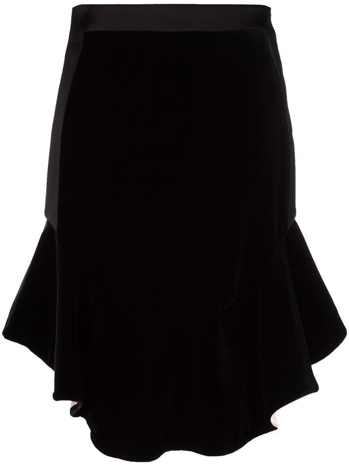 La Perla 'leisuring' Ruffled Skirt, Women's, Size: 44, Black, Nylon/acetate/viscose
