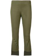 Hache - Asymmetric Cropped Trousers - Women - Cotton/linen/flax/nylon - 40, Green, Cotton/linen/flax/nylon